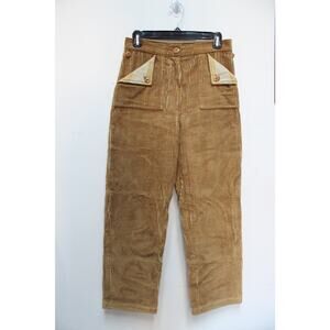 Ilana Kohn Yellow Brown Hank Corduroy Ribbed Pants Size 0